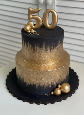Позолоченный торт на Юбилей | Birthday cakes for men, 50th birthday cake,  40th birthday cakes