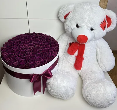 Букет из 51 розы спрей микс и плюшевый медведь 🌺 купить в Киеве с  доставкой - цена от Камелия
