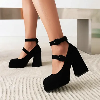 Женские туфли с квадратным носком на платформе | AliExpress