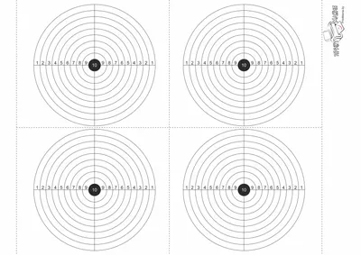 Мишень А4 формата - скачать и распечатать - ПринтМания