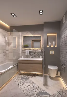 Дизайн ванной комнаты в скандинавском стиле - 115 лучших фото идей и  готовых дизайн проектов от профессионалов Сантехника-Онлайн.Ру