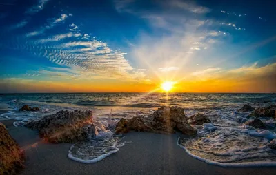 Картинки восход солнца море фотографии