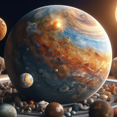 Планета из кусков всех планет …» — создано в Шедевруме