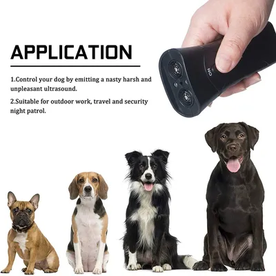 Устройство для снятия лая 3-в-1, портативное ручное ультразвуковое  устройство для отпугивания собак, тренажер со светодиодной подсветкой,  черный | AliExpress