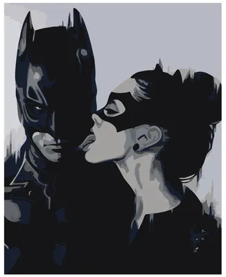 Картина \"Бэтмен и Женщина-Кошка\"
