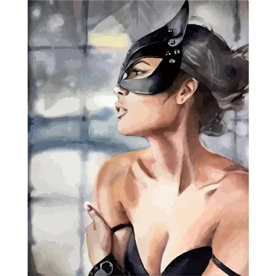 Бэтмен и Женщина-кошка — 02ART4050815 40х50 см / Купить картину по номерам  Артвентура