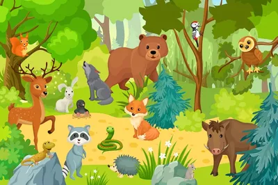 Занятия для дошкольников | Развитие речи | Тема: Дикие животные леса -  YouTube