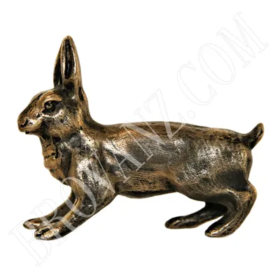 Статуэтки животных - Заяц с шерстью, STKJ_0056 | 3D модель для ЧПУ станка