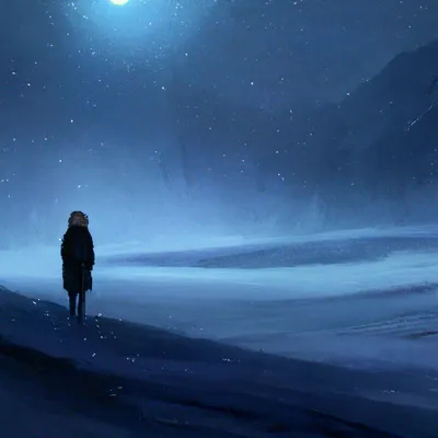 Зима , ночь ,одиночество» — создано в Шедевруме