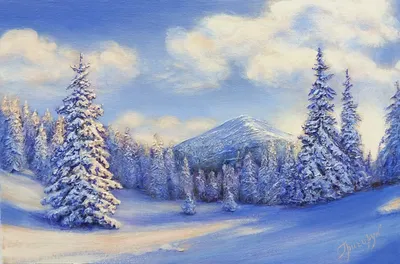 Картина «Зима в Карпатах», Галина Григорук - Jose Art Gallery