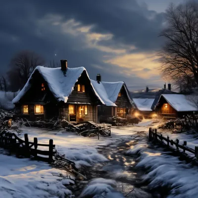 Зимний вечер в деревне.... Photographer Nikitinskiy Aleksandr