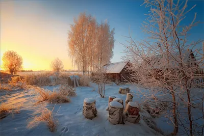 Зимний вечер в деревне... :: Нэля Лысенко – Социальная сеть ФотоКто