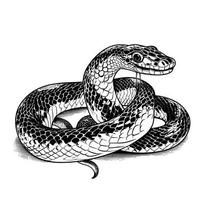 Змея питон. Рисунок воском и …» — создано в Шедевруме