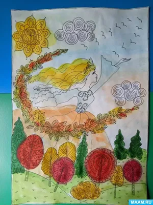Мастер-класс по рисованию «Осень летит над землею» (8 фото). Воспитателям  детских садов, школьным учителям и педагогам - Маам.ру