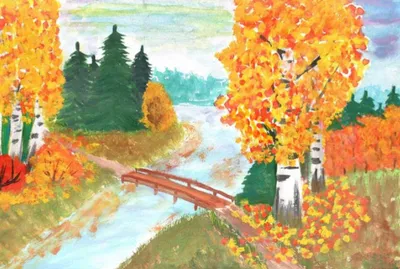 Рисунок золотая осень карандашом - 59 фото