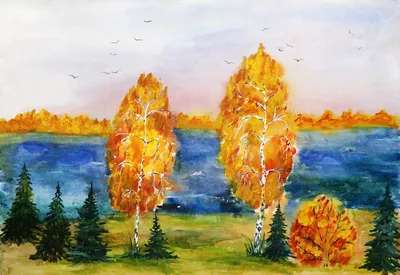 Рисунок на тему золотая осень (49 фото) » рисунки для срисовки на  Газ-квас.ком