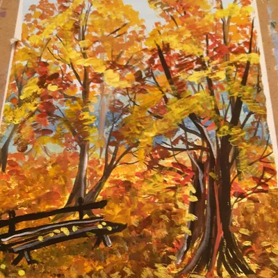 Как нарисовать золотую осень гуашью! #Dari_Art - YouTube | Краска,  Рисование, Летняя живопись