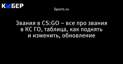 Все звания в КС:ГО – как повысить звания в CS:GO [гайд]