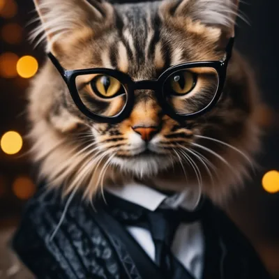 Картина на холсте \"Кот в очках\" - купить недорого в интернет-магазине  Postermarket в Москве