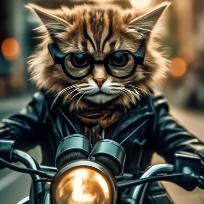 Мультяшный кот в очках - 73 фото