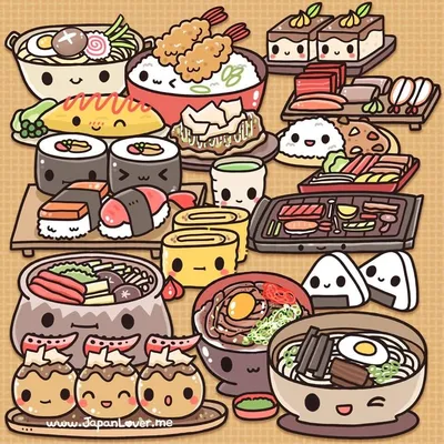 Изображение кавайной еды для срисовки - рисунок на андроид