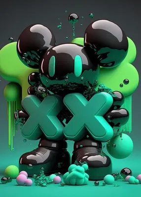 Impact on Culture - Kaws XX Graffiti Canvas Print