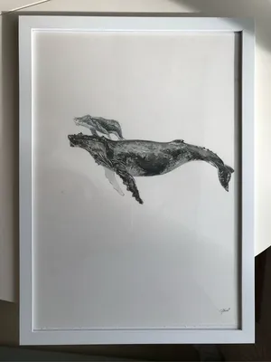 Красивый рисунок 🐋🐋🐋 кита, акварелью…» — создано в Шедевруме