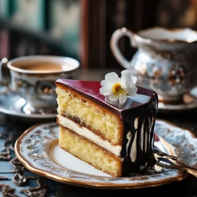 Чашка кофе с тортом пирожного Стоковое Фото - изображение насчитывающей торт,  свеже: 77872004