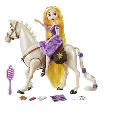 Іграшка лялька Disney Рапунцель и кінь Максимус арт.76348 (79153) в кор.  16,5*51*41см