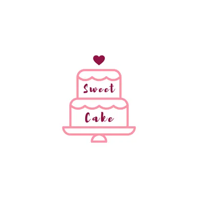 Торт И Сердце Кондитерские Логотип: создать онлайн - Turbologo