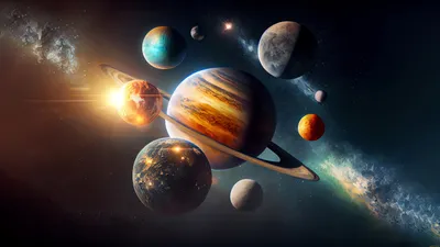 Планеты солнечной системы вектор d реалистичная космическая планета в  космосе звездное небо галактика астрономия | Премиум векторы