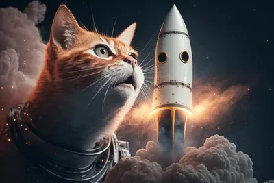 Коты, космос и Midjourney | Пикабу