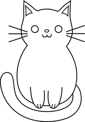 Рисунки для срисовки котики (30 картинок)