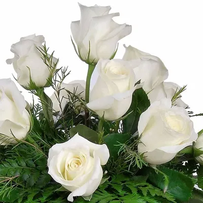 Букет невесты Признание из белых роз и гвоздик | доставка по Москве и  области