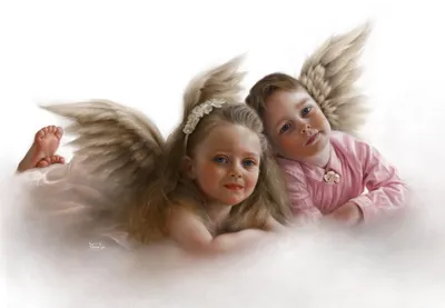Красивые картинки с детьми ангелочками фотографии