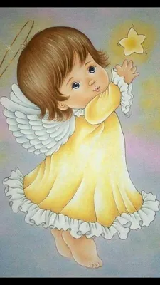 Милые ангелочки рисунки для срисовки - 47 фото