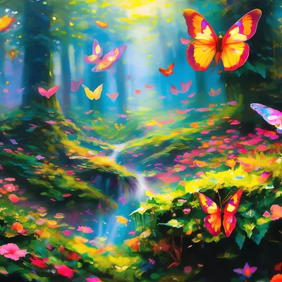 Красивые Лето Природа Фон С Поле Цветов И Бабочек — стоковая векторная  графика и другие изображения на тему Бабочка - Бабочка, Без людей, Весна -  iStock