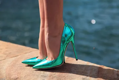 Женские туфли на высоком каблуке-шпильке, черные туфли с острым носком и  жемчугом, весна-осень 2022 | AliExpress