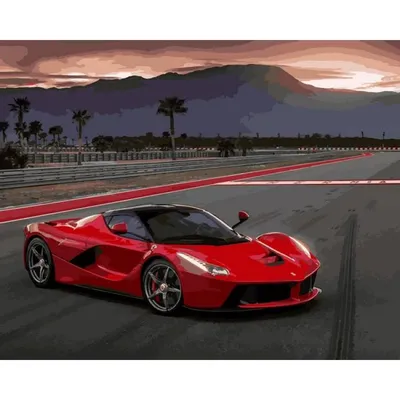 Картина по номерам Красная машина на дороге , Babylon, VP1404 - описание,  отзывы, продажа | CultMall