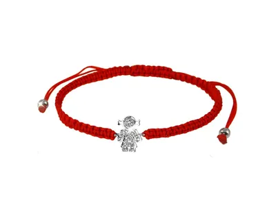Купить браслет красная нить «Ангел» из серебра от производителя
