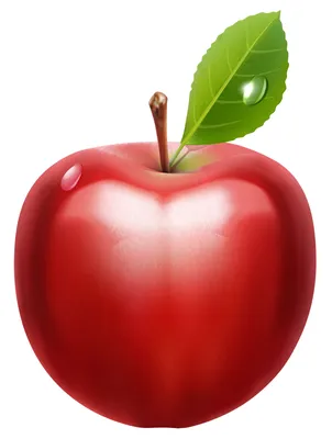 Красное яблоко — картинка для детей. Скачать бесплатно.
