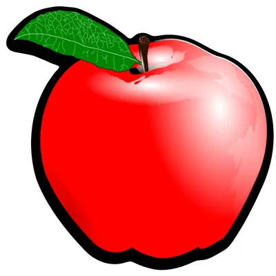 Красное яблоко вектор ПНГ на Прозрачном Фоне • Скачать PNG Красное яблоко  вектор