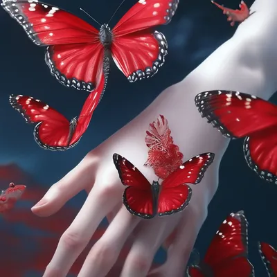 Красные бабочки (32 лучших фото)