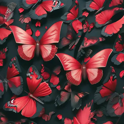 Картина «Красные бабочки» (Концептуализм, Пейзаж): художник Чернавина Ирина  - Купить на Art-most.com