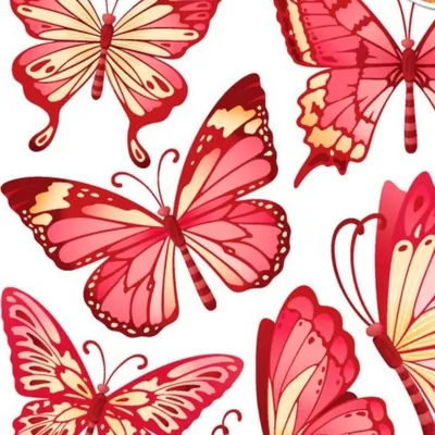 Красивые красные бабочки иллюстрация вектора. иллюстрации насчитывающей  весна - 87692599