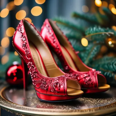 Обувь для народных танцев Вариант красные