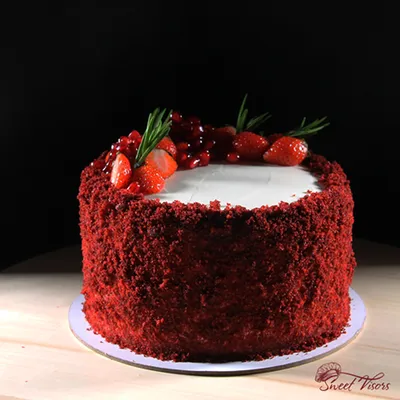 Торт Красный бархат малиновый вес - купить с доставкой в Новосибирске и  Барнауле | Интернет-магазин Бахетле
