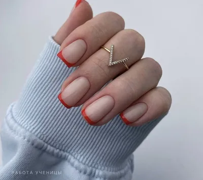 Красный френч | Красивые ногти, Дизайнерские ногти, Современные ногти