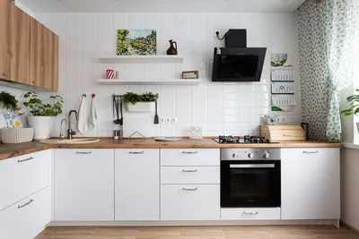 Комфортная кухня в белом цвете: фото. Компания \"Hand\" в Ужгороде | wowMEBLI