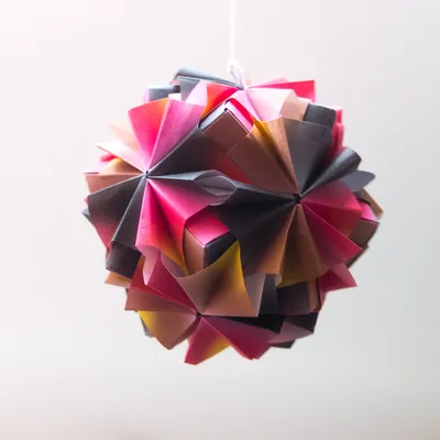 Star flex kusudama with some colour lighting for effect . . . #geometricart  #art #paper #geometric #paperfolding #kusudama… | Instagram